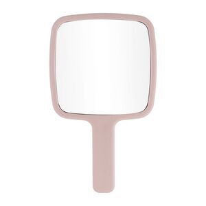 Water Wave Pattern Cosmetic Mirror for Business Travel Pink Medium